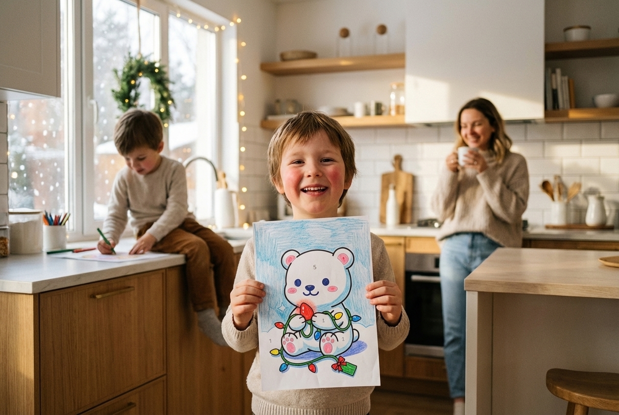 Kids using Wundercolor color-by-number activities